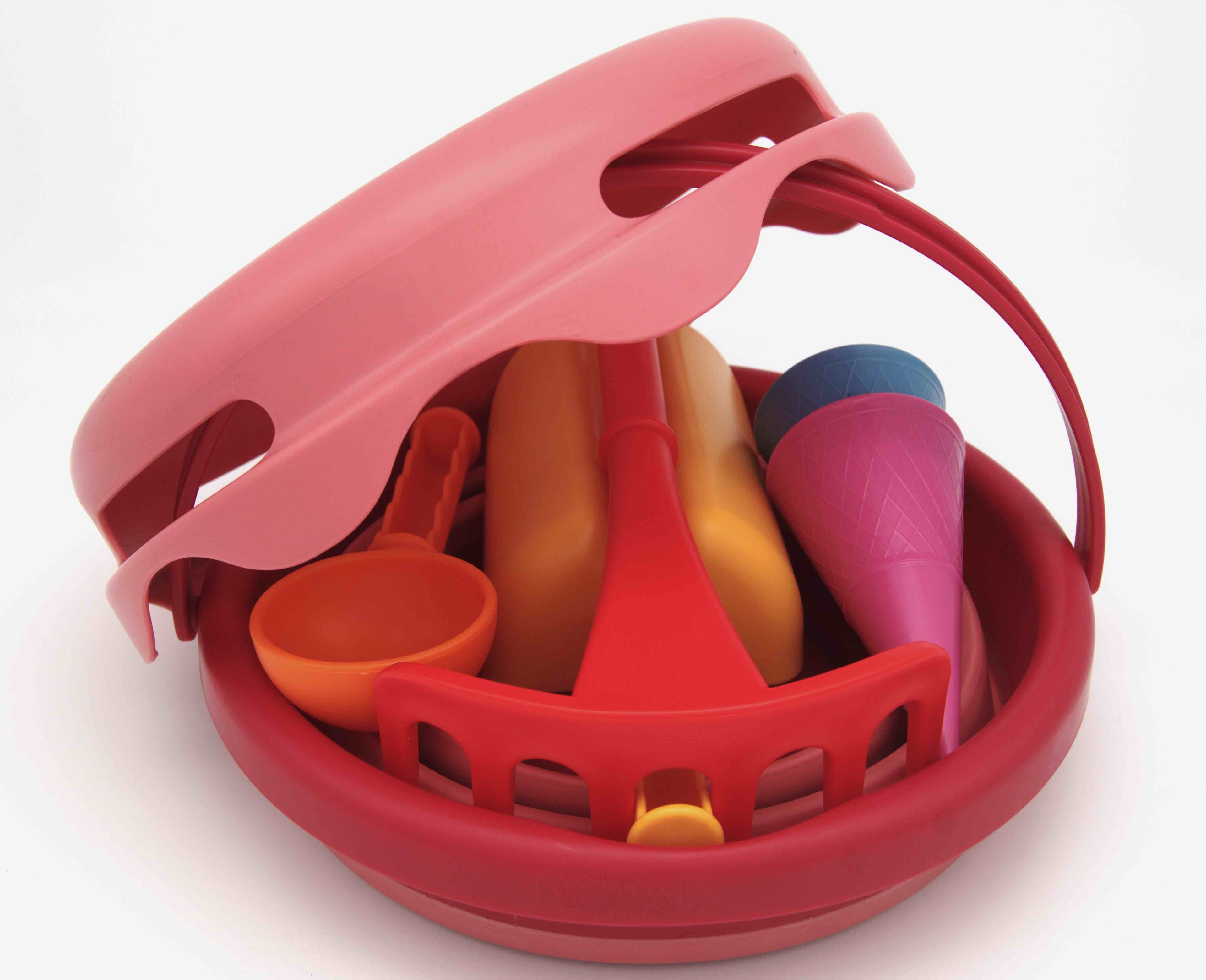 7in1 Sand Toys - Jouets de sable 7 pièces rouge